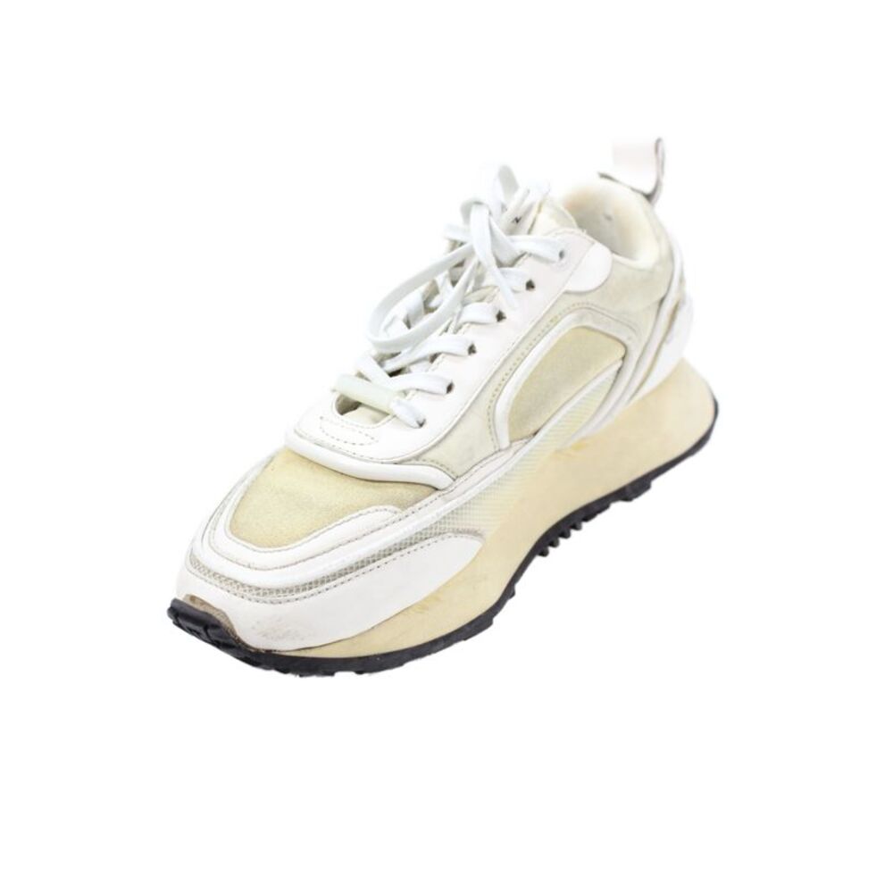 Balmain Womens Suede Lace-Up Racer Sneakers Beige Size 7 - Picture 4 of 11